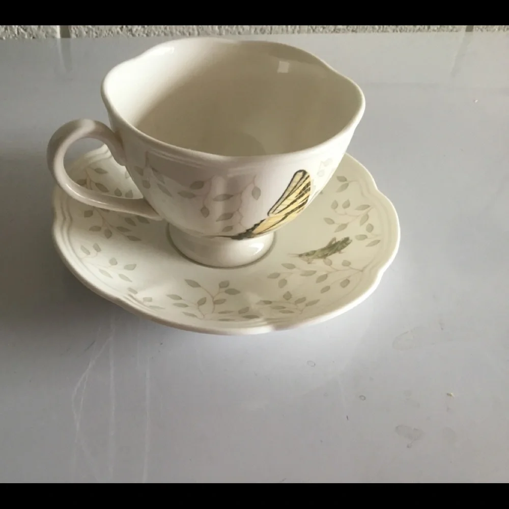 LENOX BUTTERFLY MEADOW  (Lady Bug & Grasshopper Motifs)TEA CUP‎